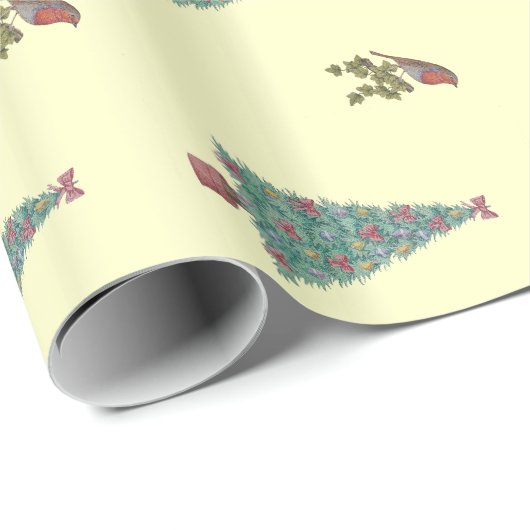 kerstbomen en kerstbomen cadeaupapier (Rol Hoek)