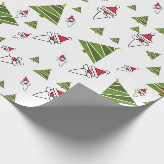 kerstbomen en kerstbomen cadeaupapier (Hoek)