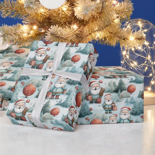 kerstbomen en kerstbomen cadeaupapier (Feestdagen)