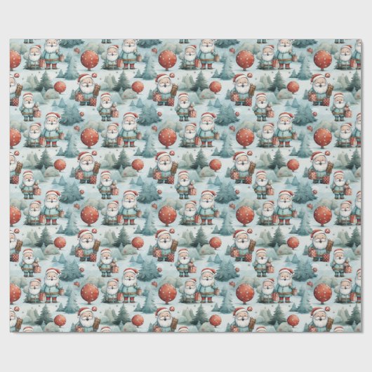 kerstbomen en kerstbomen cadeaupapier (Vlak)