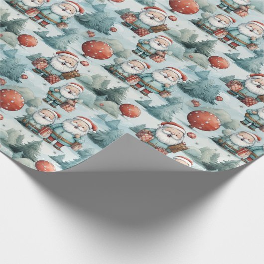 kerstbomen en kerstbomen cadeaupapier (Hoek)