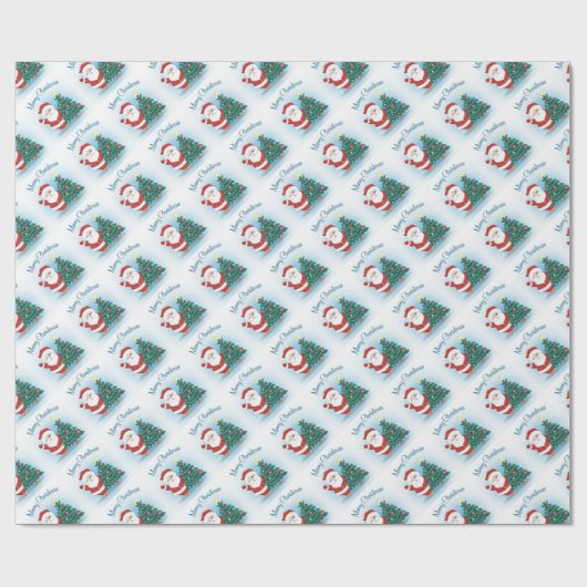 kerstbomen en kerstbomen cadeaupapier (Vlak)