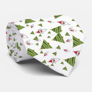 Kerstbomen en kerstmannetjes stropdas