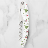 Kerstbomen en kerstmanschappen kurkentrekker (Voorkant)