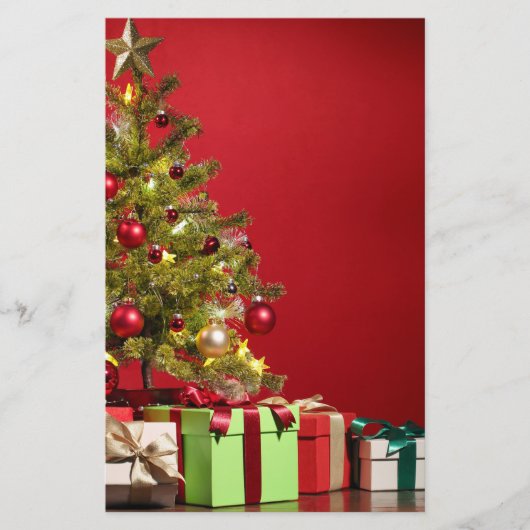 Kerstbomen en kerstparken briefpapier (Voorkant)