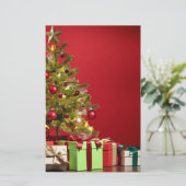 Kerstbomen en kerstparken briefpapier (Staand voorkant)