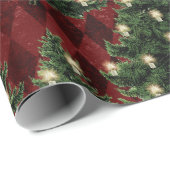 Kerstbomen en kerstversiering cadeaupapier (Rol Hoek)
