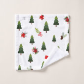 kerstbomen en koeien bad handdoek (Wasdoekje)