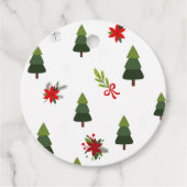 kerstbomen en koeien bedankjes labels (Voorkant)