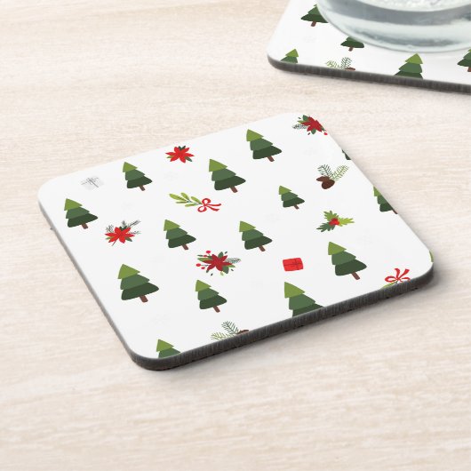 kerstbomen en koeien bier onderzetter (Linkerzijde)