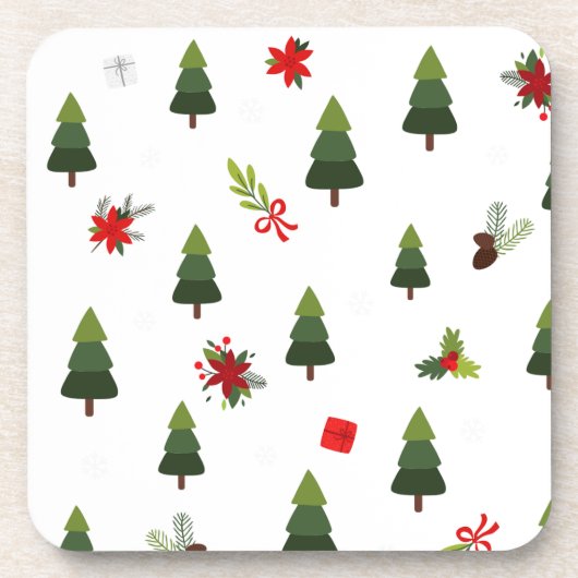 kerstbomen en koeien bier onderzetter (Voorkant)