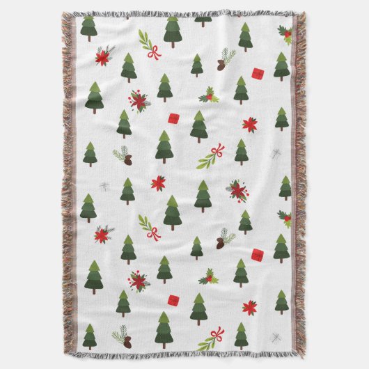 kerstbomen en koeien deken (Voorkant Verticaal)