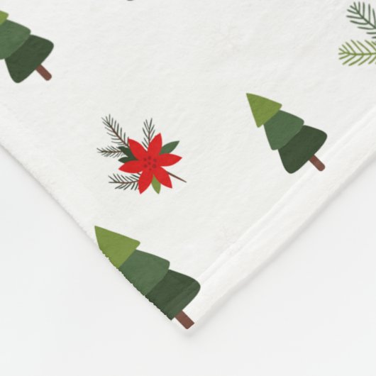 kerstbomen en koeien fleece deken (Hoek)