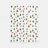 kerstbomen en koeien fleece deken (Voorkant)
