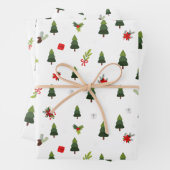 kerstbomen en koeien inpakpapier vel (In situ)