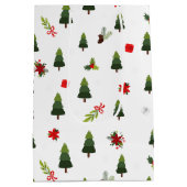 kerstbomen en koeien medium cadeauzakje (Achterkant)