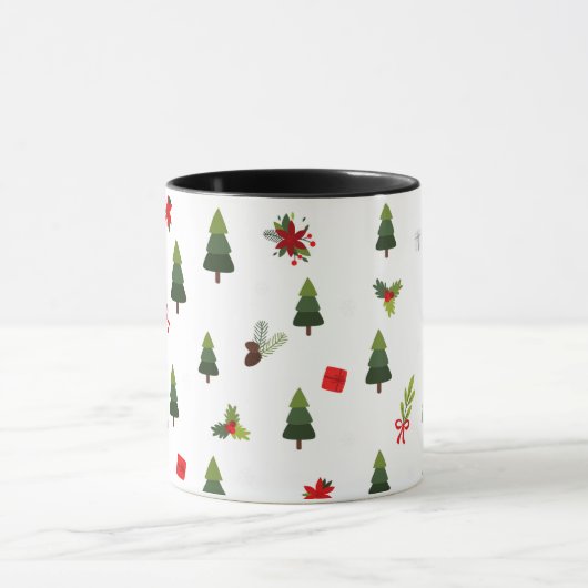 kerstbomen en koeien mok (Midden)