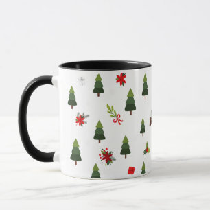 kerstbomen en koeien mok