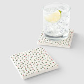 kerstbomen en koeien stenen onderzetter (Zijkant)