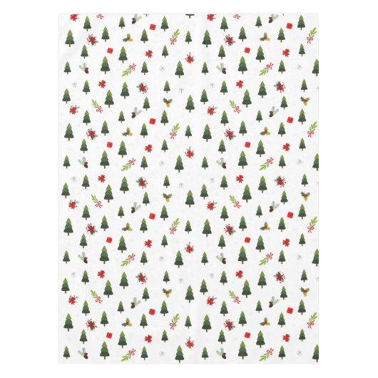 kerstbomen en koeien tafelkleed (Voorkant)