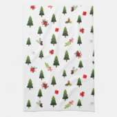 kerstbomen en koeien theedoek (Verticaal)
