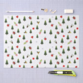 kerstbomen en koeien tissuepapier (Craft)