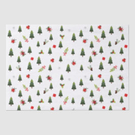 kerstbomen en koeien tissuepapier