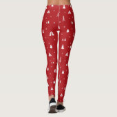 kerstbomen en Leggings met sneeuwvlokken (Achterkant)