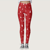 kerstbomen en Leggings met sneeuwvlokken (Voorkant)
