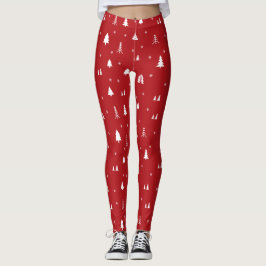 kerstbomen en Leggings met sneeuwvlokken
