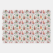 kerstbomen en muis inpakpapier vel (Voorkant 3)