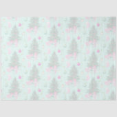 Kerstbomen en Ornamenten Groene Kerst Tissuepapier (Voorkant)