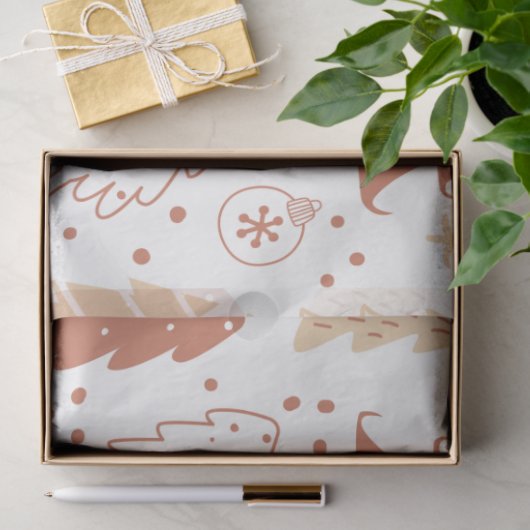Kerstbomen en Ornamenten Kerst Tissuepapier (Geschenk)