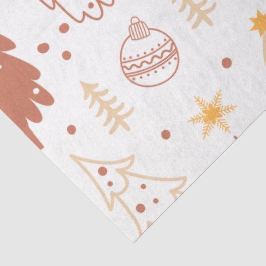 Kerstbomen en Ornamenten Kerst Tissuepapier (Detail)