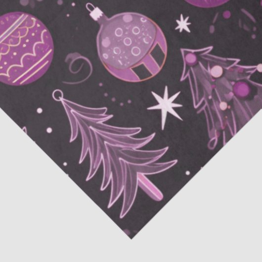 Kerstbomen en Ornamenten Kerst Tissuepapier (Detail)