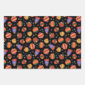 kerstbomen en Ornamenten Reeks van 3 Vakantie Inpakpapier Vel (Voorkant 3)