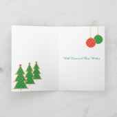 Kerstbomen en Ornamenten voor Stap Moeder Kaart (Binnen)