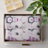 Kerstbomen en pinguïns Kerstmis Tissuepapier (Geschenk)