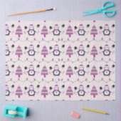 Kerstbomen en pinguïns Kerstmis Tissuepapier (Craft)