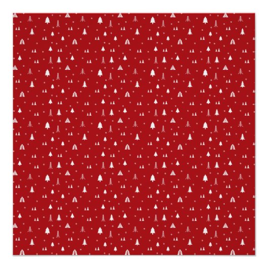 Kerstbomen en Poster van Snowflakes (Voorkant)