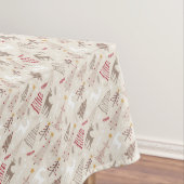 kerstbomen en rendieren tafelkleed (Voorbeeld)