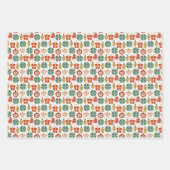 kerstbomen en sierplanten inpakpapier vel (Voorkant 3)