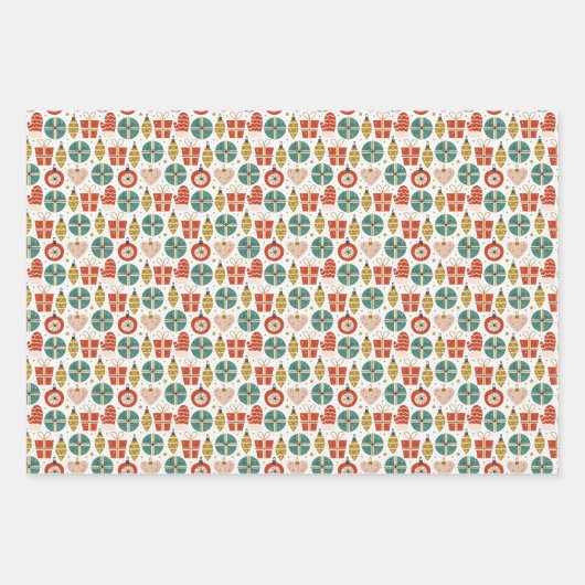 kerstbomen en sierplanten inpakpapier vel (Voorkant 3)