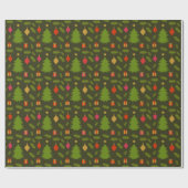 kerstbomen en sierplanten Verpakkingspapier Cadeaupapier (Vlak)