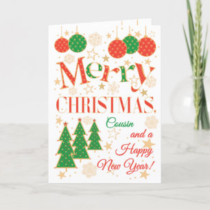 kerstbomen en sierplanten voor de nicht kaart