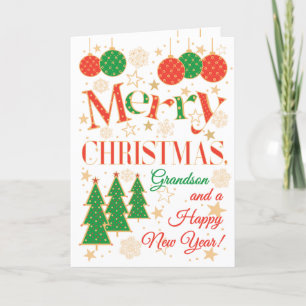 kerstbomen en sierplanten voor kleinzoon kaart