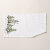 Kerstbomen en sneeuw op wit bad handdoek (Handdoek)