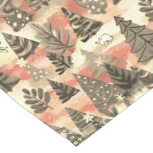 kerstbomen en sneeuwhazen lange tafelloper (Hoek)