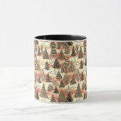 kerstbomen en sneeuwhazen mok (Midden)