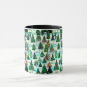 Kerstbomen en sneeuwhazen mok (Midden)
